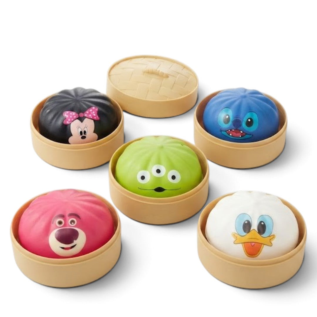 Rainbow Mystery Squishy Bun Fidget Toy with Surprise Character Design – 1 Pc Random Design