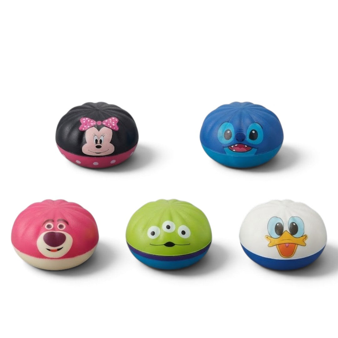 Rainbow Mystery Squishy Bun Fidget Toy with Surprise Character Design – 1 Pc Random Design