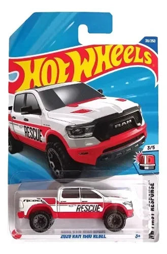 Hot Wheels 1:64 Scale 5-Car Set – Cone Shaker, 2020 Ram 1500 Rebel HYW91, Vairstrike JJH53, Let's Race Street Shrieker & Hako Type D J-Imports