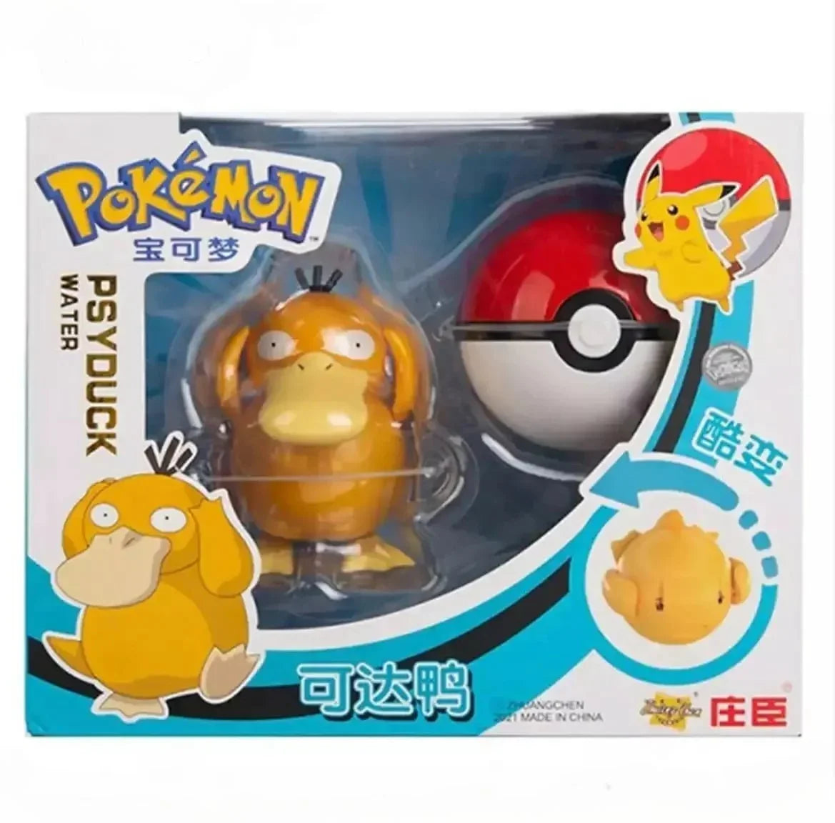Pokemon Play set Figures Psyduck & Poke Ball ZC8910 - Jaiman Toys