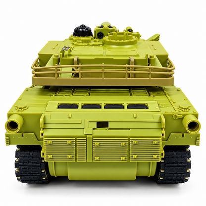 ZEGAN M1A2 99803 1:28 Scale Remote Control Military Battle Tank with Interactive IR Battle System, 10 Channel RC Tank Toy – Green