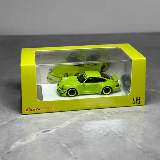 Fast & Speed 1:64 scale diecast model of a Green. RWB 964 - Jaiman Toys