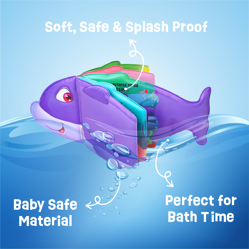 LiLLBUD Splash and Read Dolphin Bath Book