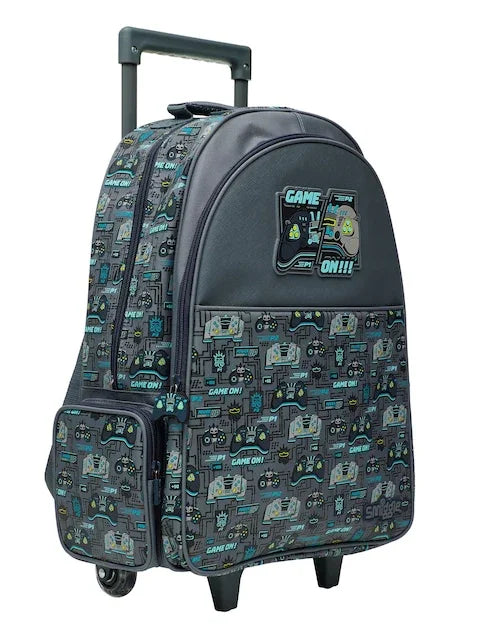 Smiggle School Bag : Game On Colorful & Stylish 18 Inch Trolley Backpack for Kids - Jaiman Toys