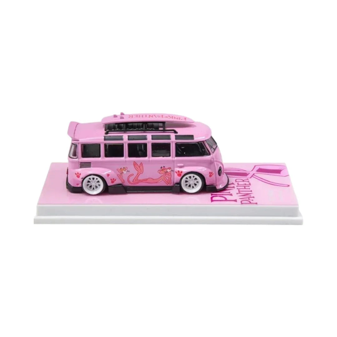 Flame Model 1:64 Volkswagen Bus – Pink Panther Edition (Pink) - Jaiman Toys