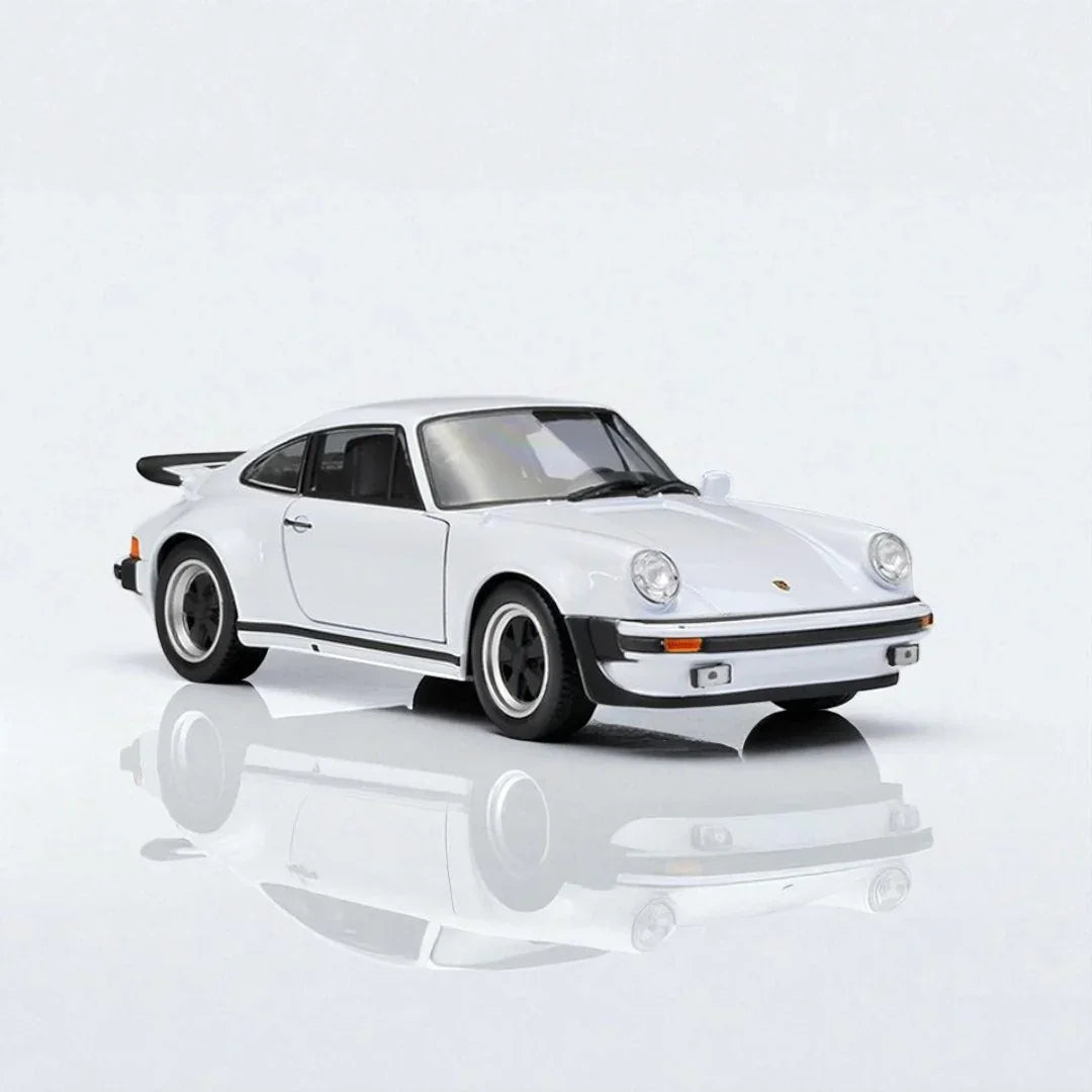 Welly 1:24 PORSCHE 911 TURBO DIECAST CAR MODEL -WHITE WITH OPENABLE DOOR (24043) - Jaiman Toys