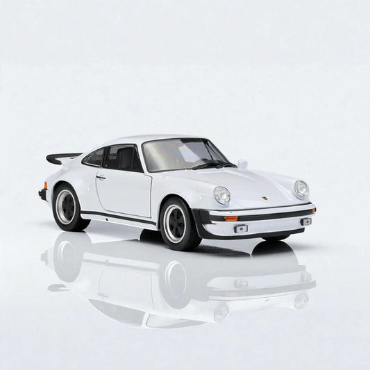 Welly 1:24 PORSCHE 911 TURBO DIECAST CAR MODEL -WHITE WITH OPENABLE DOOR (24043) - Jaiman Toys