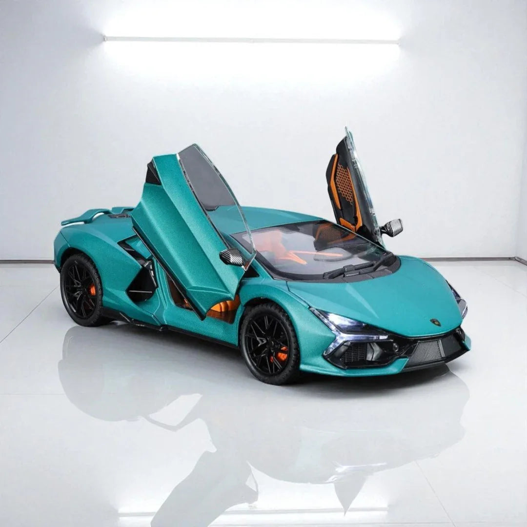 JOY JUNCTION 1:24 Lamborghini Diecast Car Model -Green with openable door, pull back action light and sound (JJ263) - Jaiman Toys