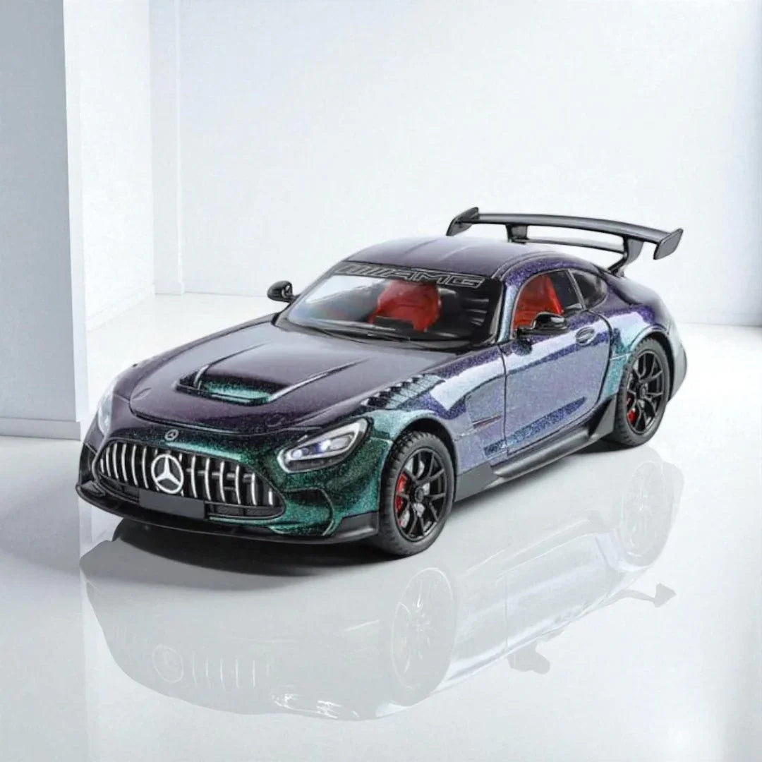 Joy Junction 1:24 Mercedes AMG Die-Cast Car Model – Chameleon Metallic Finish | Openable Doors, Pull-Back Action, Lights & Sound (JJ271) - Jaiman Toys