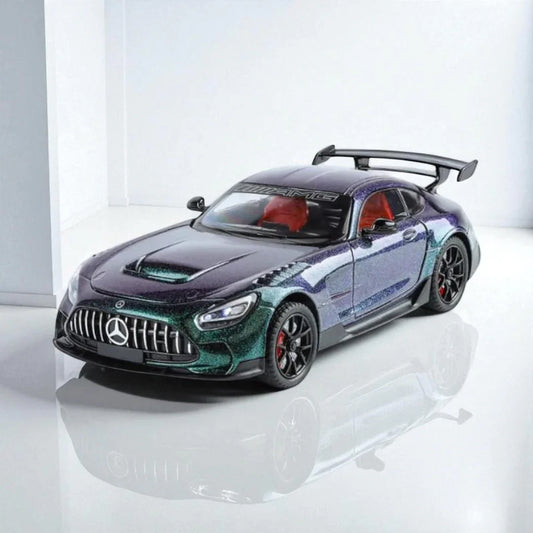 Joy Junction 1:24 Mercedes AMG Die-Cast Car Model – Chameleon Metallic Finish | Openable Doors, Pull-Back Action, Lights & Sound (JJ271) - Jaiman Toys
