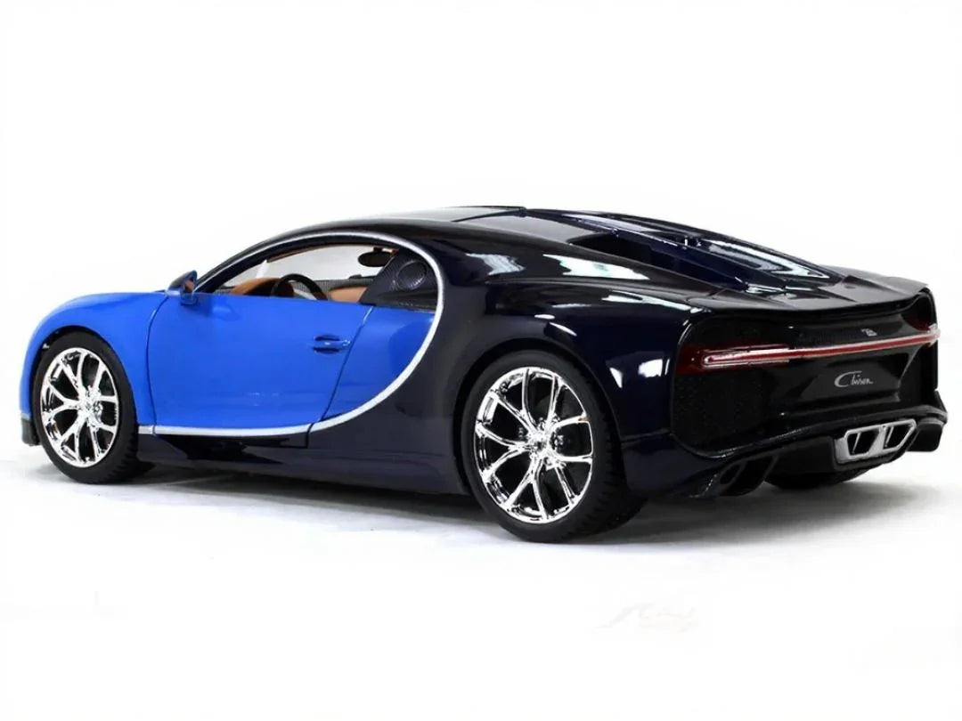 Welly 1:24 Bugatti Chiron Die-Cast Model – Blue | Openable Doors (24077) - Jaiman Toys