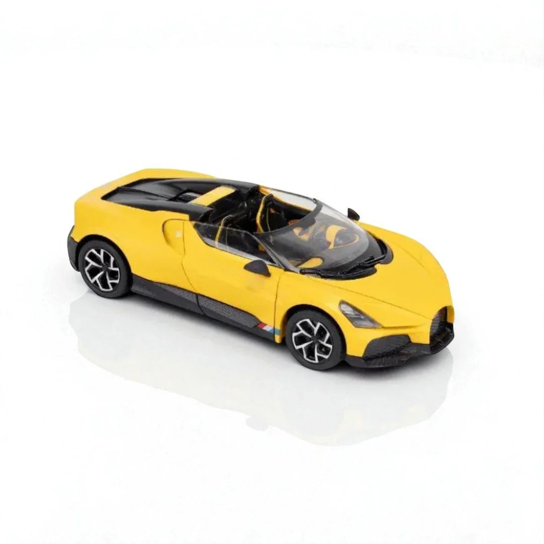 Joy Junction 1:24 Bugatti Mistral Yellow Scale – Premium Diecast Model Car - Jaiman Toys
