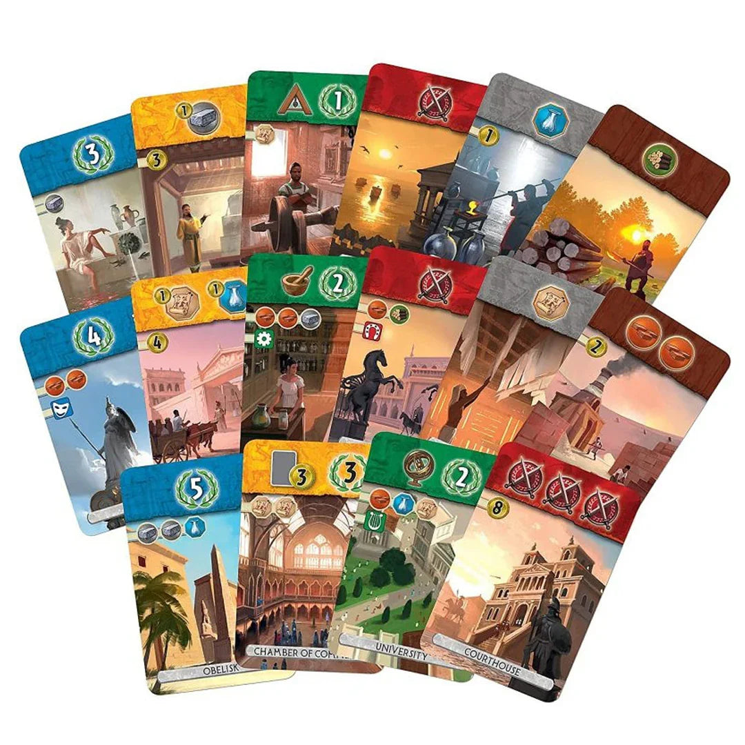 7 Wonders Duel Board Game – 2 Player Strategy Civilization Building Game - Jaiman Toys