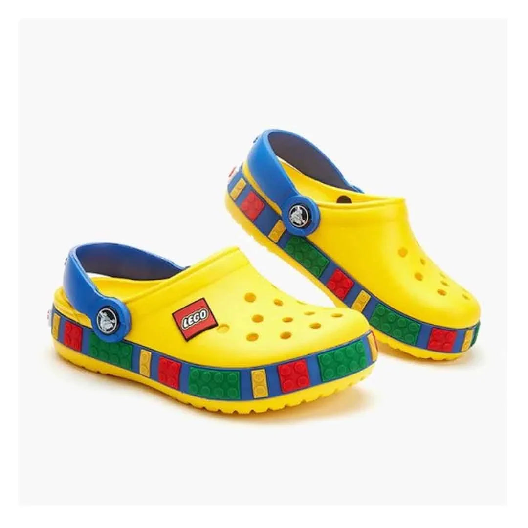 Crocs x LEGO Bright Yellow Clogs for Kids - Jaiman Toys