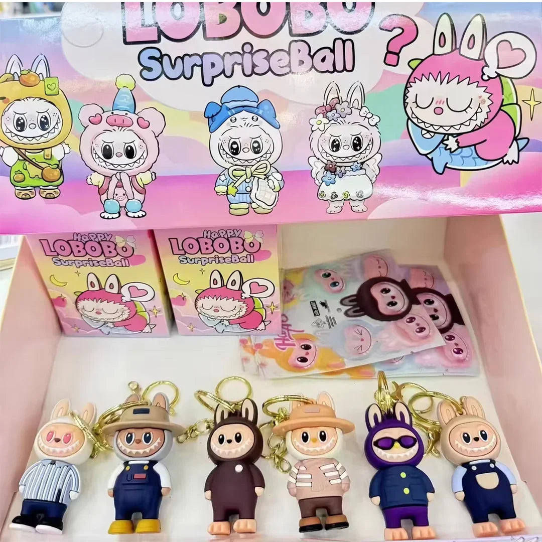 Labubu Surprise Ball Gift Blind Box – Cute Mini Anime PVC Keychain Figure (1 Random Piece) - Jaiman Toys