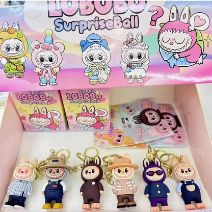 Labubu Surprise Ball Gift Blind Box – Cute Mini Anime PVC Keychain Figure (1 Random Piece) - Jaiman Toys