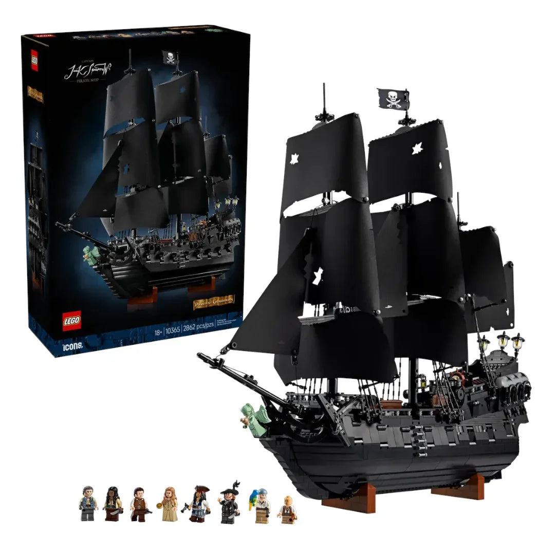 LEGO® 10365 Icons Captain Jack Sparrow’s Pirate Ship – Collectible Pirates of the Caribbean Ship Model ( 2862 Pieces)