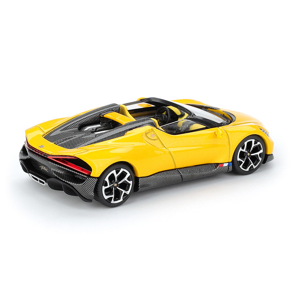 MINI GT 1:64 Bugatti W16 Mistral Yellow LHD Diecast Scale Model Car