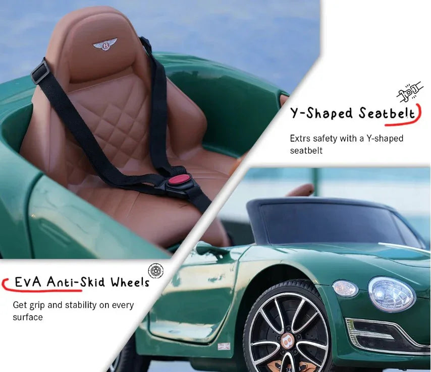 EMotorad Formula Fun BENTLEY EXP12 Ride-On Car for Kids – Green Electric Luxury Car