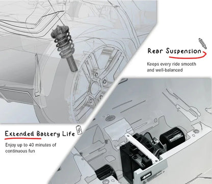 EMotorad Formula Fun BENTLEY EXP12 Ride-On Car for Kids – Green Electric Luxury Car