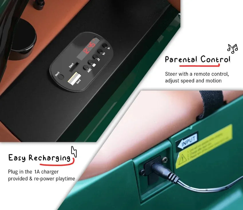 EMotorad Formula Fun BENTLEY EXP12 Ride-On Car for Kids – Green Electric Luxury Car