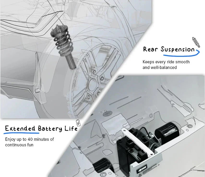 EMotorad Formula Fun BENTLEY EXP12 Ride-On Car for Kids – Green Electric Luxury Car