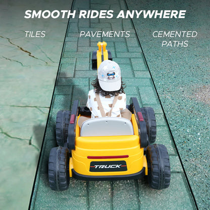 EMotorad Formula Fun Fully Working Excavator Ride-On for Kids | Battery Operated Construction Toy