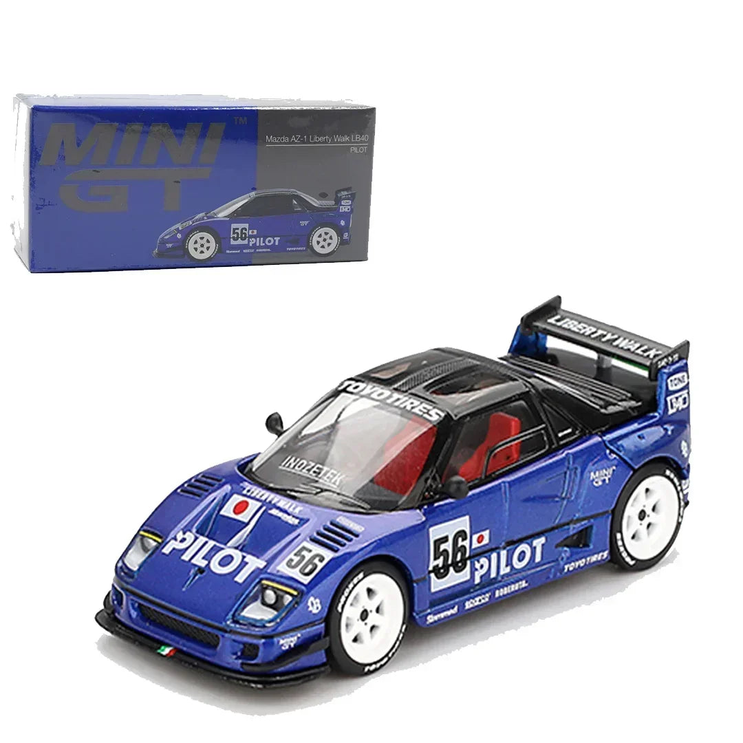 Mini GT 1:64 Aston Martin AMR24 #18 Lance Stroll F1 2024 + Mazda
