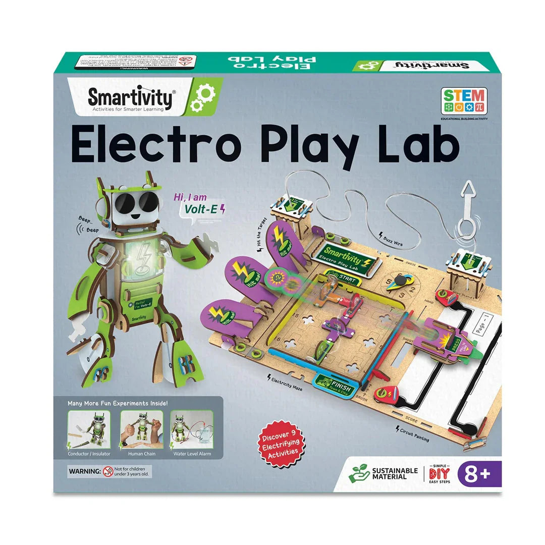 Smartivity Electricity Kit for Kids 8-14 | DIY Circuit & Robot Science Project with Light & Sound - Jaiman Toys