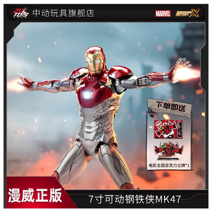ZD 1906-47 Toys Marvel Iron Man MK47 1/10 Scale Action Figure – 10th Anniversary Edition (Non-Light)