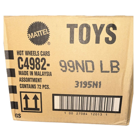 Hot Wheels C4982-99NDLB Assorted Diecast Cars Box (72 Pieces) – Original Mattel Master Carton Bulk Toy Cars