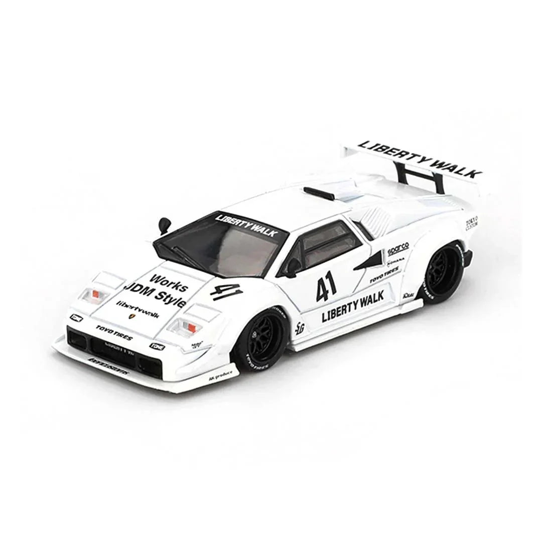 MINI GT Lamborghini Countach LB-Works – 2024 Tokyo Auto Salon Edition | White Diecast Model | 1:64 Scale - Jaiman Toys