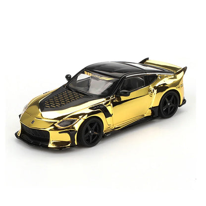 Mini GT 1:64 Nissan Z Veliside FFZ400 – Gold Chrome Diecast Model Car - Jaiman Toys