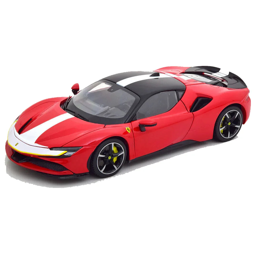 Bburago 1:18 Ferrari SF90 Stradale Red Signature Series | Licensed Diecast Supercar Collectible