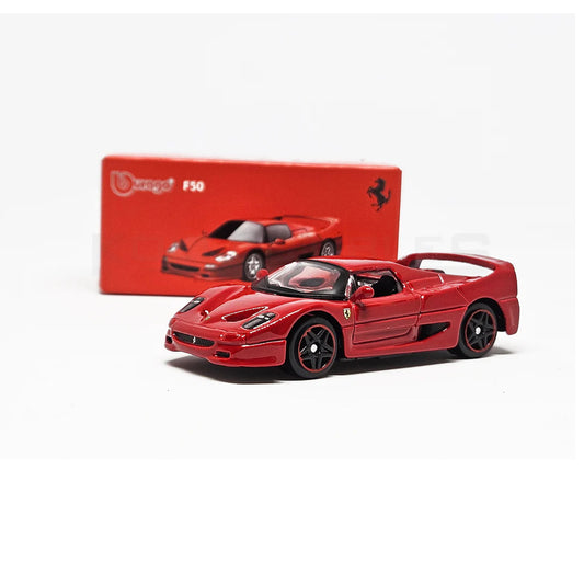 Bburago Ferrari F50 Red Die-Cast Model Car | 1:64 Scale | Official Ferrari Licensed