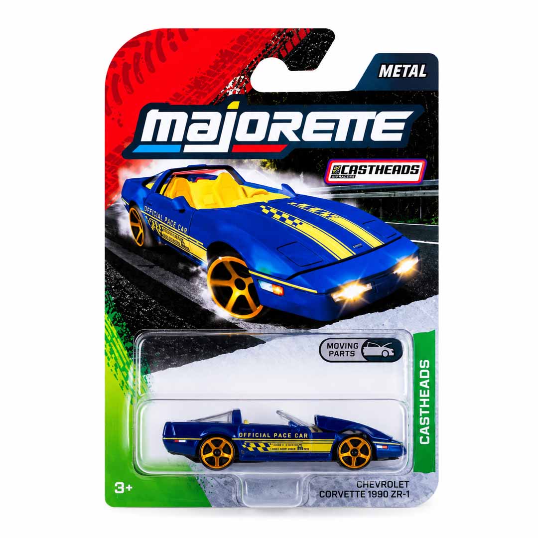Majorette Chevrolet Corvette 1990 ZR-1 Castheads 1:64 Die-Cast Model Car | Opening Hood