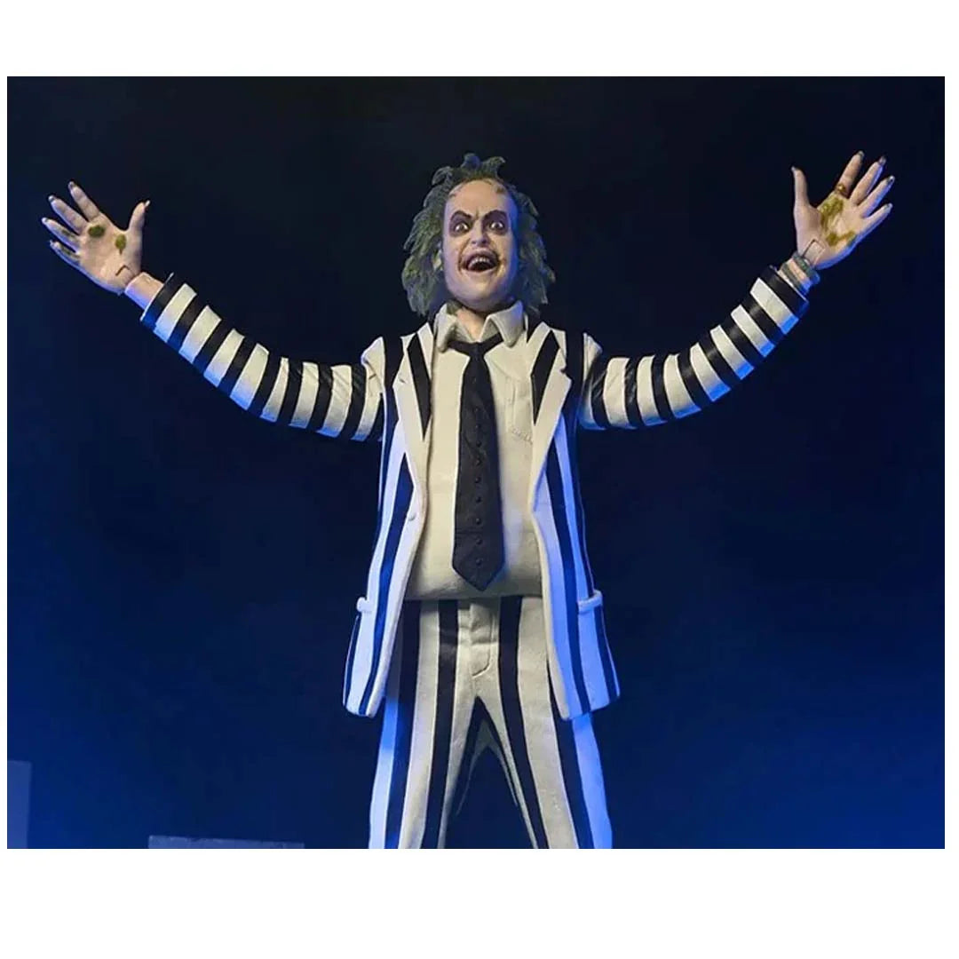 NECA – Beetlejuice (1988) – 1/4 Scale Action Figure – Striped Suit Edition - Jaiman Toys