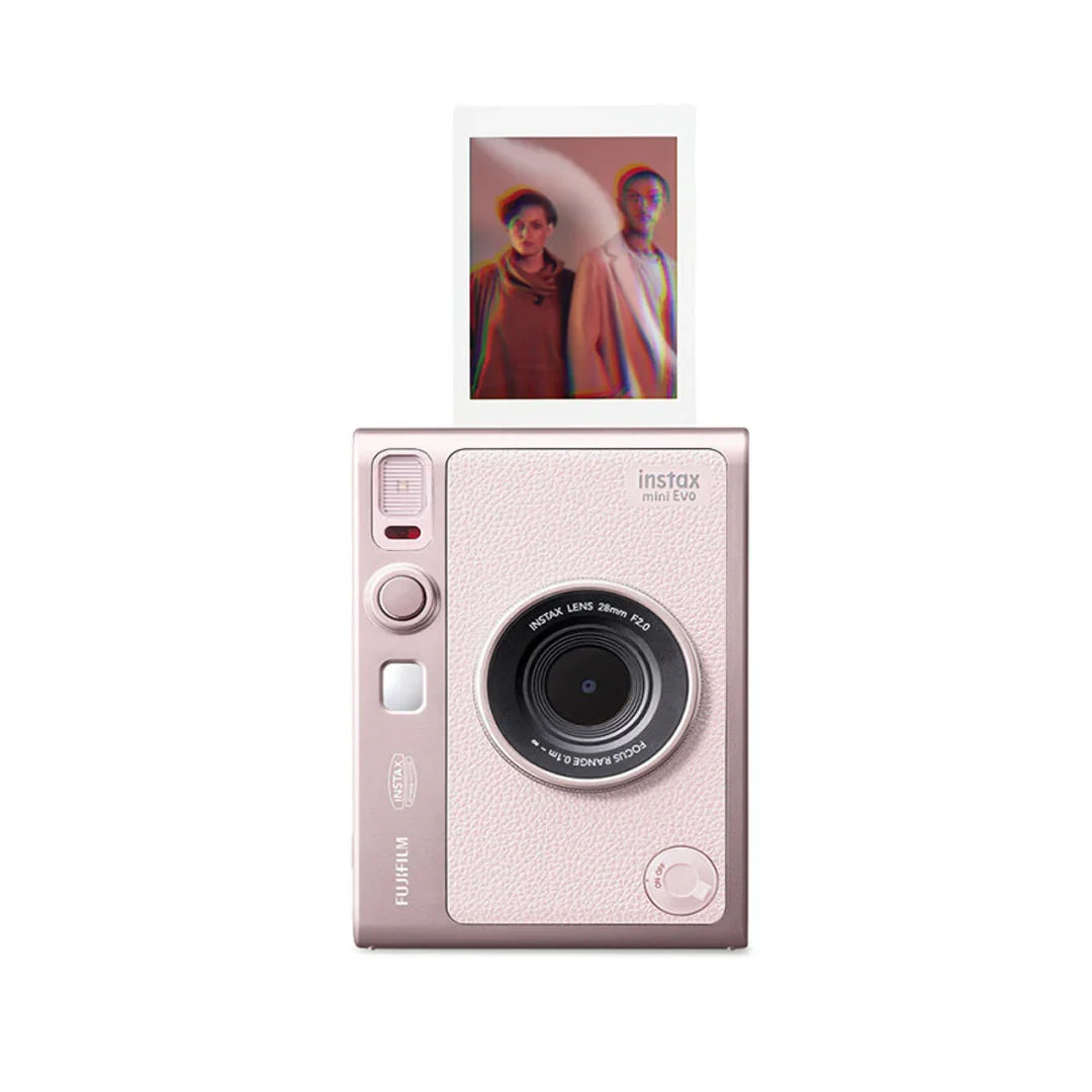 Fujifilm Instax Mini Evo Hybrid Camera Premium Edition with 20 Shots – Gentle Rose