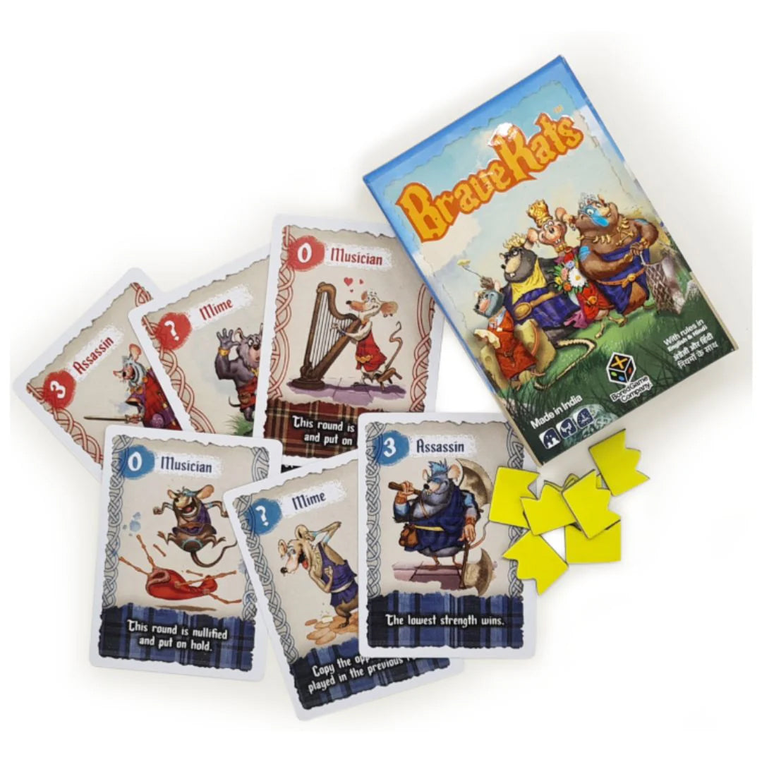 Brave Rats Card Game by Blue Orange Games – Strategic Bluffing & Deduction Game for 2 Players (Ages 8+)