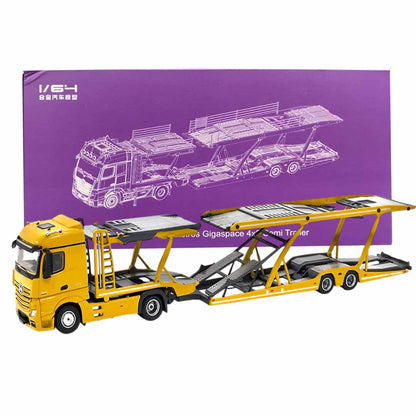 UNIQUE MODELS x Tiny 1:64 Mercedes-Benz Actros MP5 Black City Transporter Die-Cast Truck Model