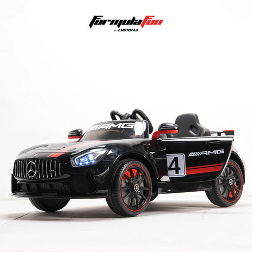 Emotorad Formula Fun Mercedes-AMG GT4 Ride-On Toy Car for Kids (Black) | Battery Operated Luxury Car