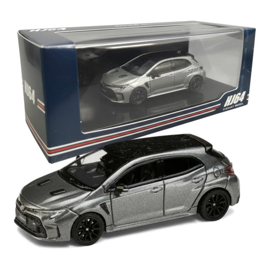 Hobby Japan 1:64  HJ64 TOYOTA GR COROLLA RZ Precious  Metalic Grey Diecast Car Model HJ641067GM