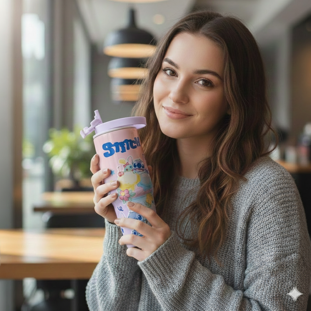 Stitch 900 ml (30 oz) Vacuum Insulated Stainless Steel Sipper Water Bottle