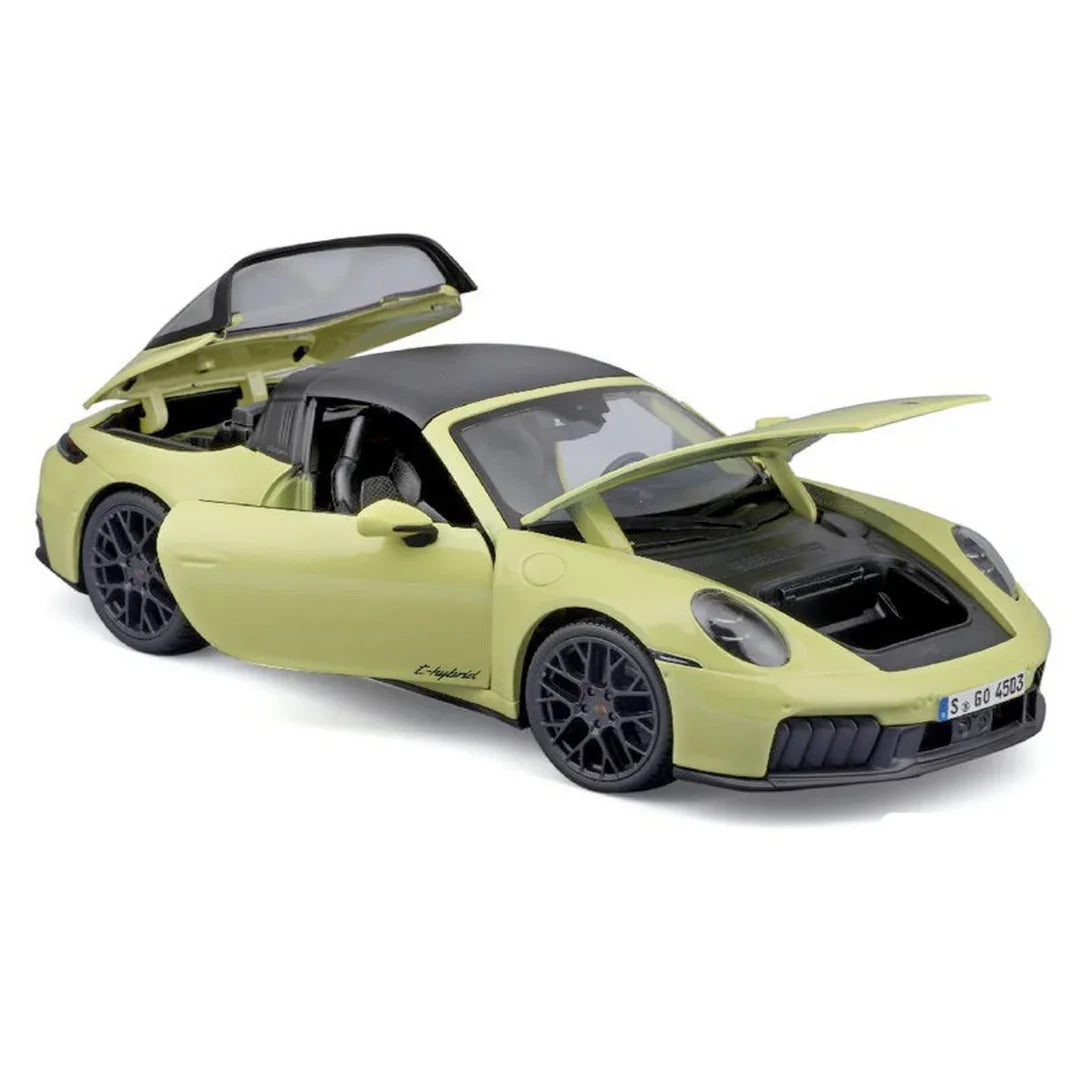 Porsche 911 Targa 4 GTS (992) Light Yellow 1:18 Maisto | Licensed Diecast Model Car Collectible