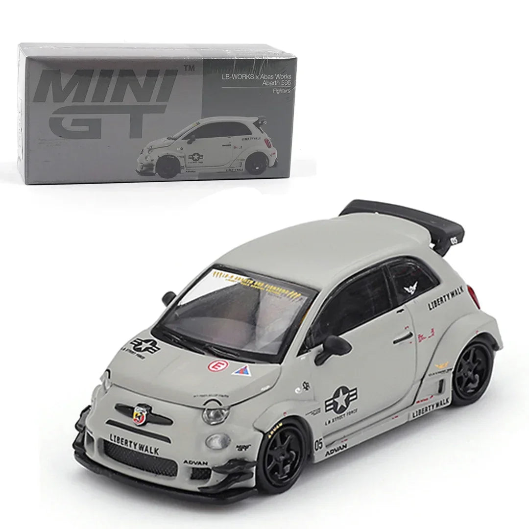 Mini GT 1:64 Duo Set LB WORKS Toyota GR Supra Red White + Abarth 595 Liberty Walk Fighters | Premium Diecast Collector Models