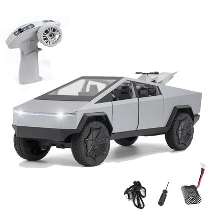 R/C Cybertruck Style Car 1:24 Full-Scale Alloy  | 2.4G Remote Control Truck with 7.4V Battery