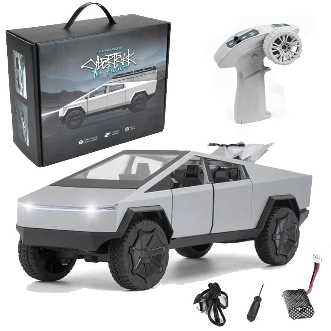 R/C Cybertruck Style Car 1:24 Full-Scale Alloy  | 2.4G Remote Control Truck with 7.4V Battery