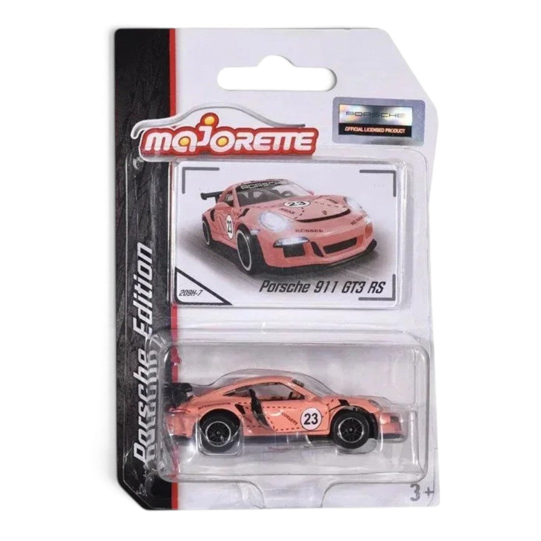 Majorette Porsche 911 GT3 RS Die-Cast Car – Pink | Porsche Edition Racing Collectible Model