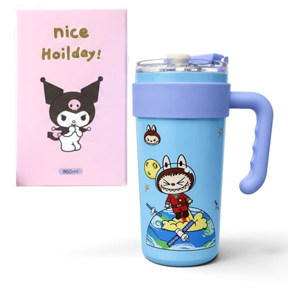 Nice Holiday Stainless Steel Cute Sipper Water Bottle – 860ml | Ideal for Office, Gym, & Travel