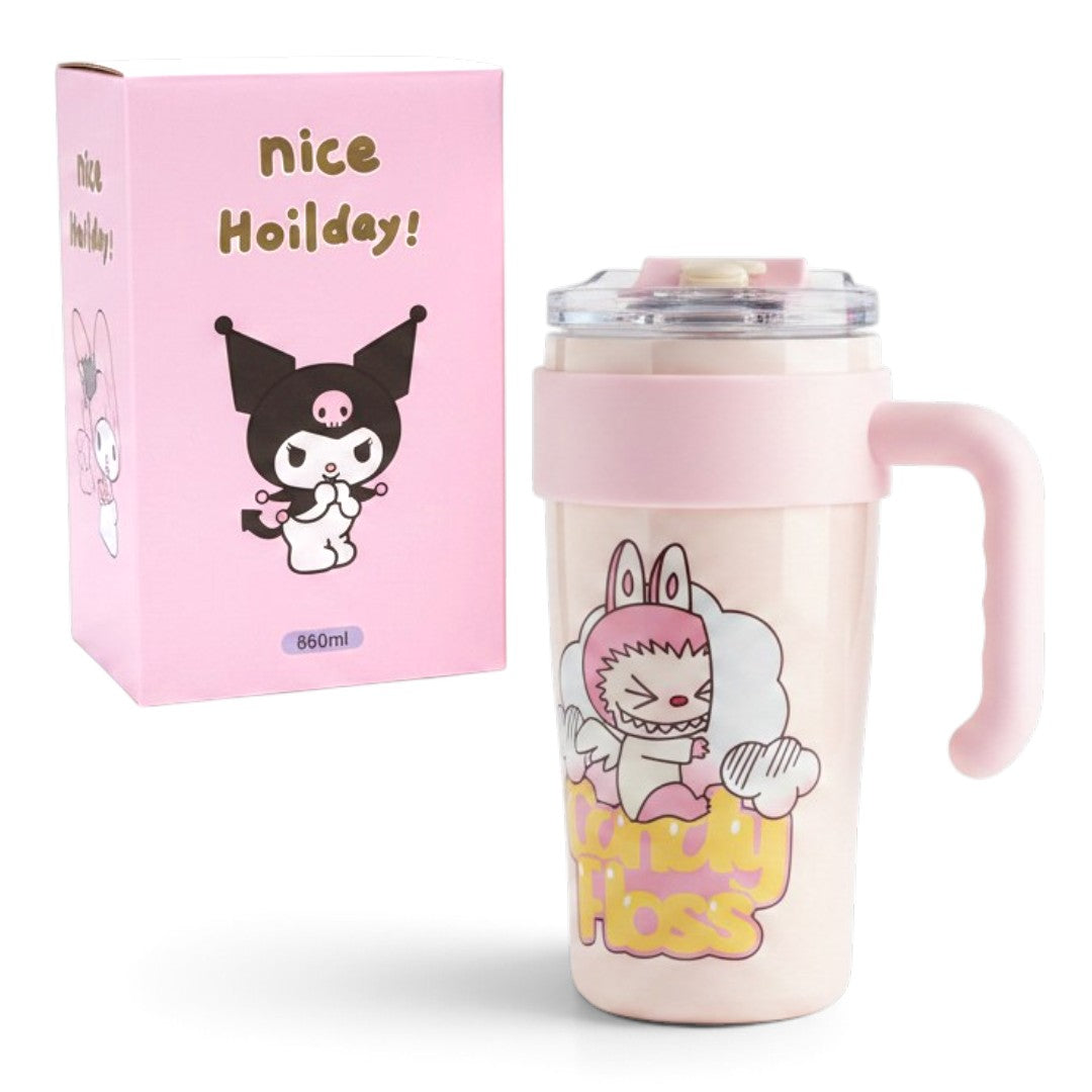 Nice Holiday Stainless Steel Cute Sipper Water Bottle – 860ml | Ideal for Office, Gym, & Travel